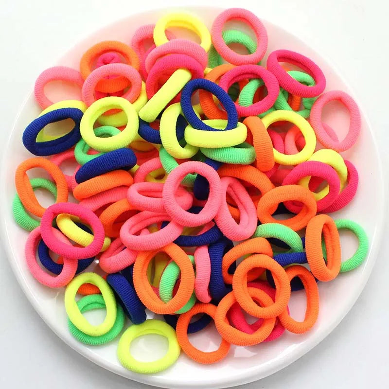 Women Girls Colorful Nylon Elastic Hair Bands