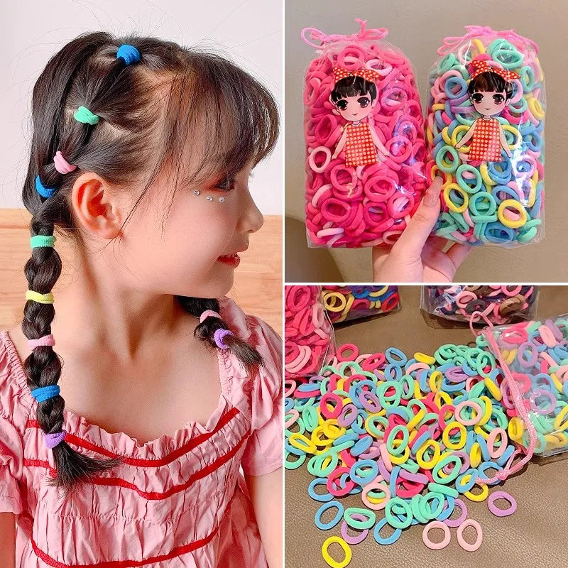 Women Girls Colorful Nylon Elastic Hair Bands